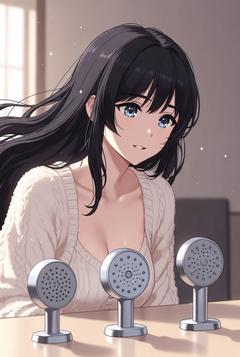 3つのシャワーヘッドを横並びで撮影したイメージ