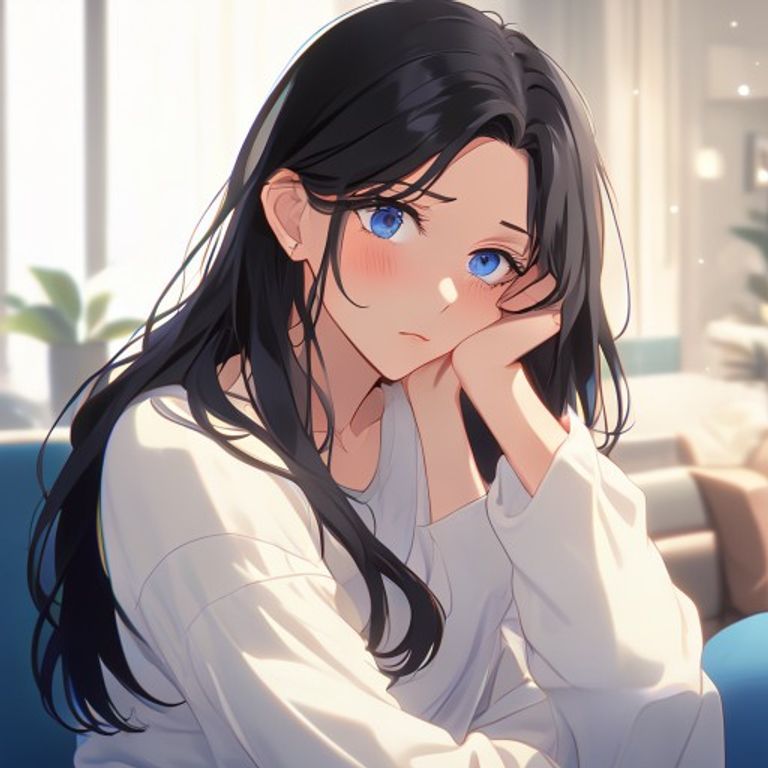 悩ましげに考え込む女性