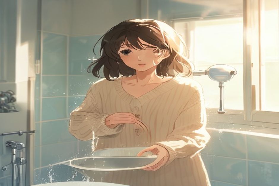 シャワーヘッドの汚れ・水垢のイメージ画像